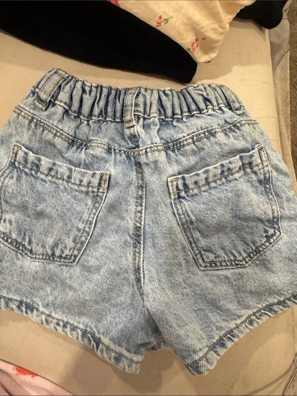 Zara Light Blue Denim Skort with Button Front